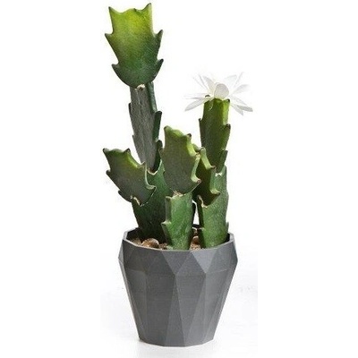 Kaktus v kvetináči 03365 27cm biely