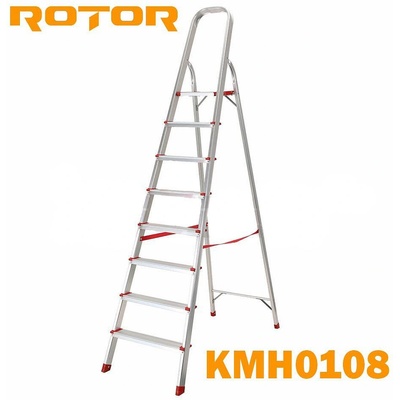 ROTOR Стълба алуминиева, 8 стъпала, 2.11 м, rotor kmh0108 (kmh0108)