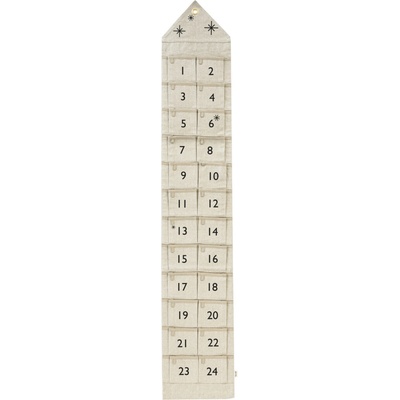 ferm LIVING Star Adventný kalendár úzky pieskový