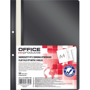 Office Products Папка Office Products с прозрачно лице с перф, черна (25879-А-ЧЕРЕН)