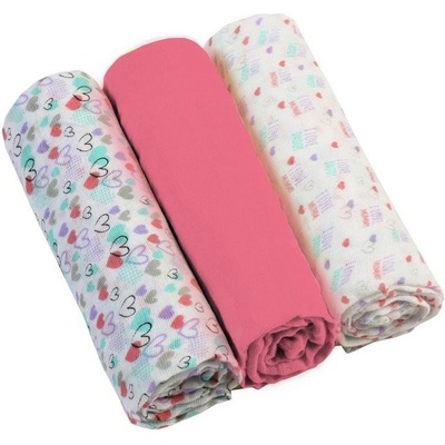 Baby Ono mušelínové Super soft růžové 3 ks