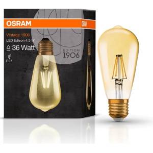 OSRAM Led КРУШКА osram vintage 1906 edison 4w e27 fil gold 2500k (20240134)