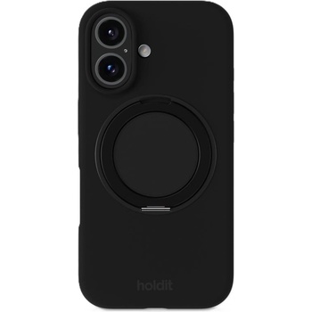 Holdit Гръб Holdit Silicone MagSafe Stand за iPhone 16 - Черен