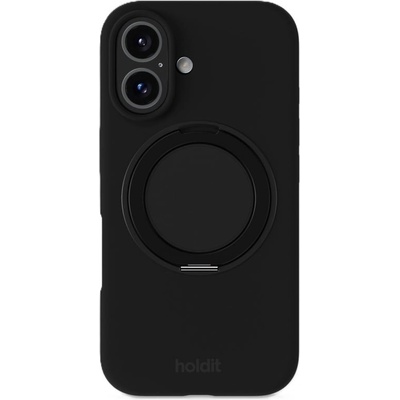 Holdit Гръб Holdit Silicone MagSafe Stand за iPhone 16 - Черен