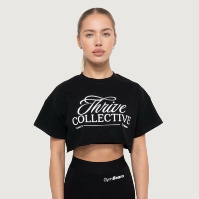 GymBeam Women‘s Thrive Cropped T shirt Black