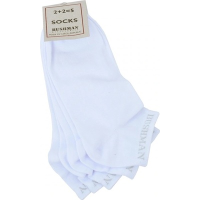 Bushman ponožky FLAT Set biela