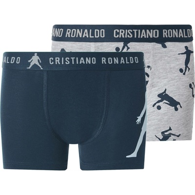 CR7 chlapecké boxerky 2 kusy šedá / navy modrá