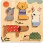 DJECO Wooden Block Puzzle Pets играчка сортер 12m+