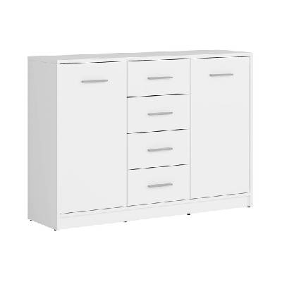 Скрин с две врати и четири чекмеджета nepo plus kom2d4s бяло