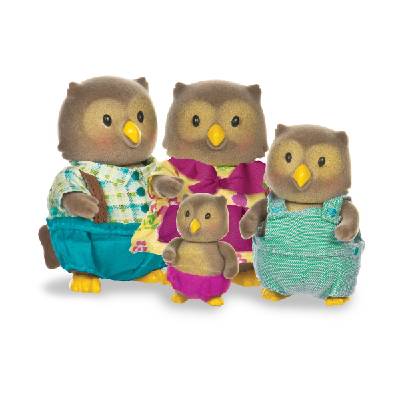 Комплект фигурки Battat - Li′l Woodzeez, Семейство бухали (BT6007M)