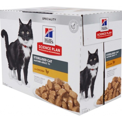 Hill´s Science Plan Cat Adult Mature 7+ Sterilised kuře 12 x 85 g