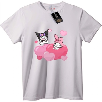 NOONEBRAND Тениска My Melody & Kuromi Сърце в Облак - M, White
