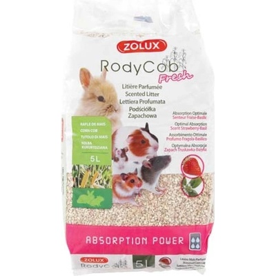 ZOLUX RodyCob podstielka z kukurice pre hlodavce jahoda-bazalka 5l