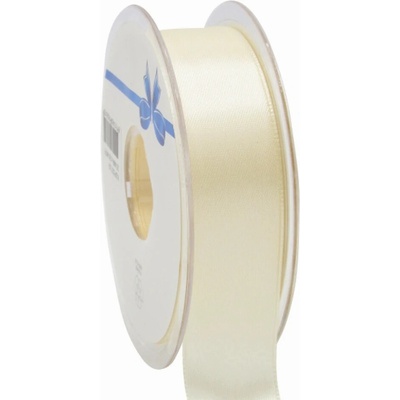 Oboustranná saténová stuha 25 mm x 25 m slonová kost