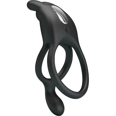 Pretty Love Seth Double vibračný krúžok - čierny