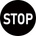 Ceduľa Stop black