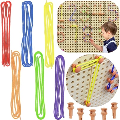 Masterkidz sada kolíčků a šňůrek na STEM vědecko-kreativní tabuli