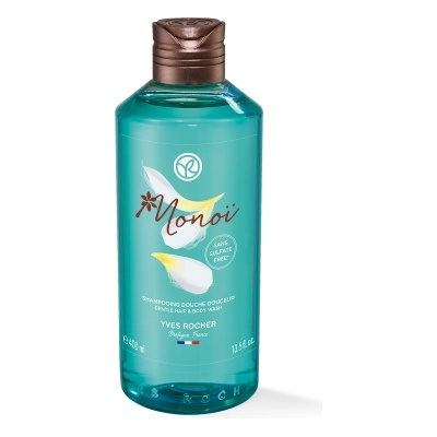 Yves Rocher Monoi Hair & Body Wash - Шампоан и душ гел 2в1, 400мл