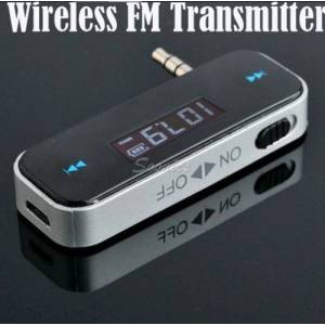  Безжичен ФМ FM трансмитер за автомобил LCD дисплей за iPod iPad iPhone 4 4S 5 Galaxy S2 S3 HTC (fm-blue)