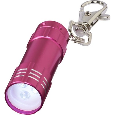 Prívesok na kľúče s 3 LED svetlom kov ružová