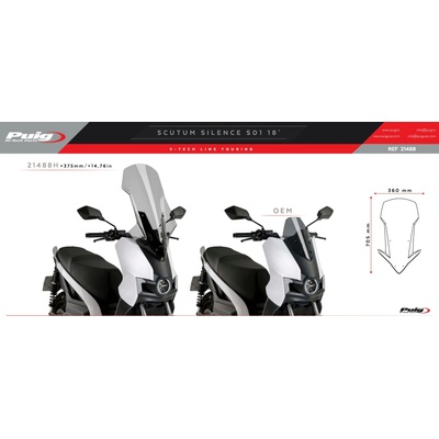 Puig Windshield V-Tech Line Touring 21488 Dymová (H)