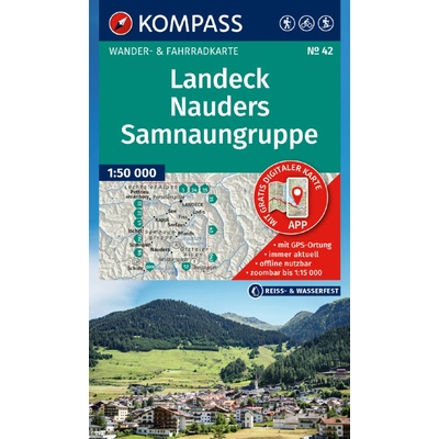 Landeck, Nauders, Samnaungruppe (Kompass - 42) - turistická mapa