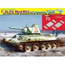 DRAGON Model Kit tank 6621 T-34/76 Mod.1943 w/Commander Cupola No. 112 Factory 1:35