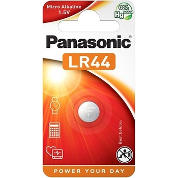 Panasonic Батерия алкална Panasonic Extreme LR-44EL/1BP, LR44, 1.5V, 1бр (LR-44EL/1BP)