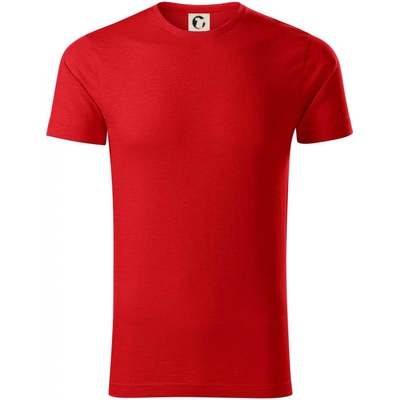 bez potisku triko z organické bavlny červená