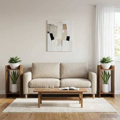 vidaXL Стойка за растения 2 бр. Старо дърво 30 x 30 x 60 cm (899607)