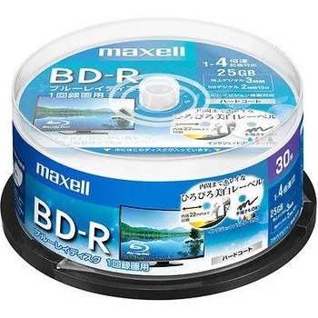 Maxell BD-R MAXELL, Single layer, Blu-Ray, 25 GB, 4x, Printable, 25 px (V-ML-DB-BDR25-25PRINT)