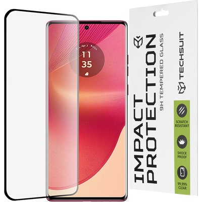 Techsuit Протектор за Motorola Edge 50 Fusion - 111D Full Cover / Full Glue Glass / 3D Curved Screen - Черен