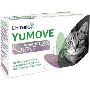 Lintbells Yumove Advance 360 For Cats Юмув подпомага ставния метаболизъм в случай на остеоартрит при котки 60 таблетки