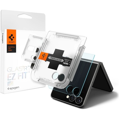 Spigen Стъклено защитно покритие за дисплея на Samsung Galaxy Z Flip7 - Spigen Glas. tR EZ Fit Tempered Glass (прозрачно) (AGL09586)