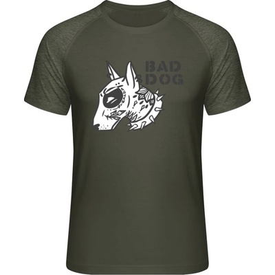 Mymate predĺžené tričko MY111 Diazjn Bad-Dog olive heather olive