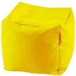 Pufrelax Пуф 130л. , Табуретка Куб XL, Panama Yellow Quince, Перящ се калъф, водоустойчив, Пълнеж от Полистиролни перли