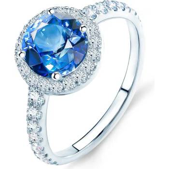 Image 1 of SAVICKI Годежен пръстен This is Love: бяло злато, син сапфир