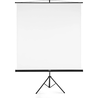 Hama Екран на стойка 180x180 cm, 2 в 1, мобилен комплект, телескопична тръба, бял (HAMA-21573)