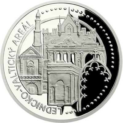 Česká mincovna platinová mince UNESCO Lednickovaltický areál proof 1 oz