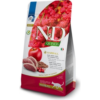 N&D Quinoa CAT Hairball Duck & Cranberry 1,5 kg