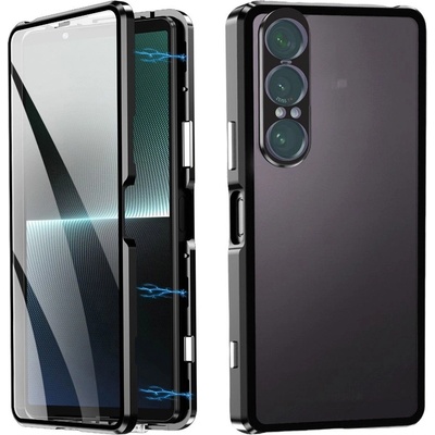 Sony Защитен Магнитен калъф за Sony Xperia 1 VII | 360° Защита | Стъклен Протектор | Черен, Лилав, Сребрист
