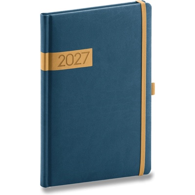 Presco Twill A5 týdenní 2027 modrý