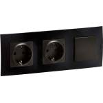Legrand Legrand-Двойна домашна SCHUKO розетка и еднополюсен ключ № 1 с рамка NILOE 250V č (LR0114F)