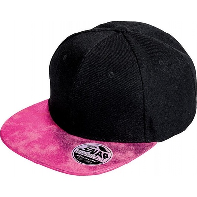 Result Headwear Bronx Glitter Flat Peak Snapbac Black/Pink