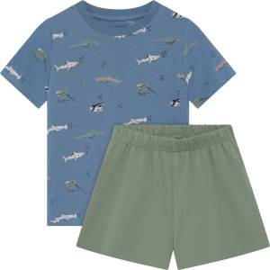 Minymo Детско ежедневно термо бельо Minymo Kid's T-Shirt+Short Set AOP 134357 Overall - Blue Shadow - размер 92 (EU) (714-1868-0111)