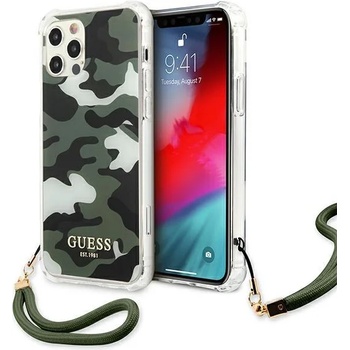 GUESS Калъф за телефон Guess GUHCP12LKSARKA Camo Collection за Apple iPhone 12 Pro Max, бежов (GUE001336)