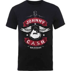 Johnny Cash Winged Guitar Black M Риза (BILMAR00176M)