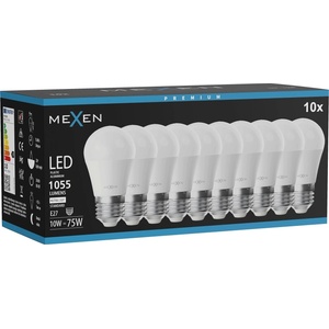 Mexen Nova 10x LED крушка E27, G45, 10W, Неутрална - 4000K, 1055 lm - L101-E27-1040-01x10 (L101-E27-1040-01x10)