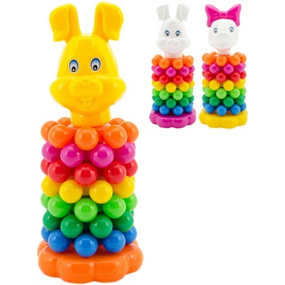 Teddies Skládanka pyramida s kroužky