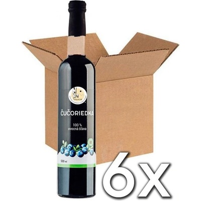 Valach BIO Prírodná čučoriedková šťava 100% 6 x 0,5 l